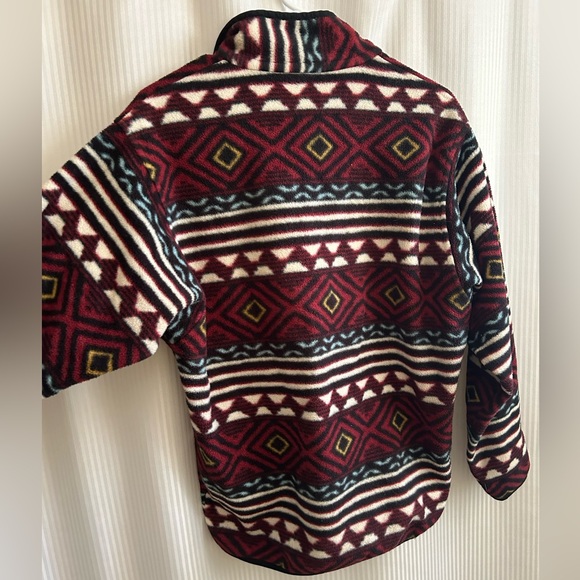 Patagonia Synchilla Fleece Santillo Cinder Red | Size Small - Picture 3 of 7